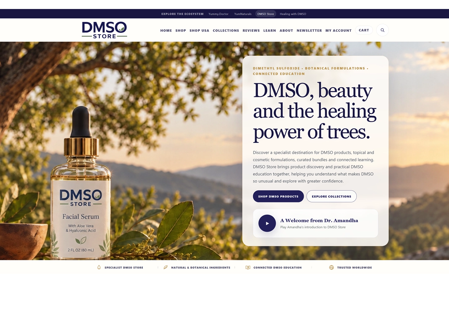 DMSO Store homepage hero